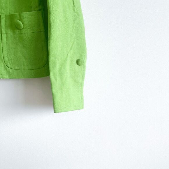 Mario Serrani Womens Jacket Button Down Wool Long Sleeve Green Size 6 - Picture 3 of 9